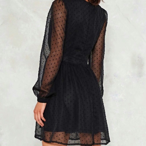 NASTY GAL | Skin Deep Mesh Dress sheer sleeves - Picture 3 of 8